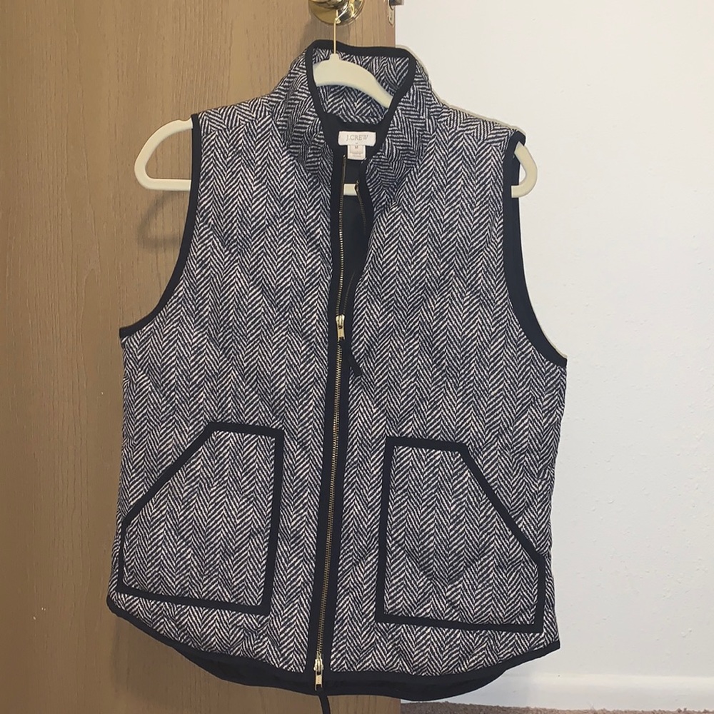 J Crew herringbone vest size medium